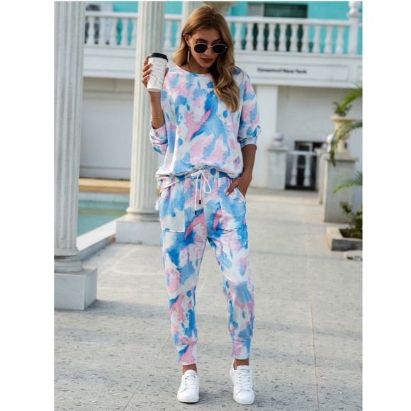 Tie Dye 2 Piece Set: Sweatshirt & Sweatpants - Picture 3 of 7